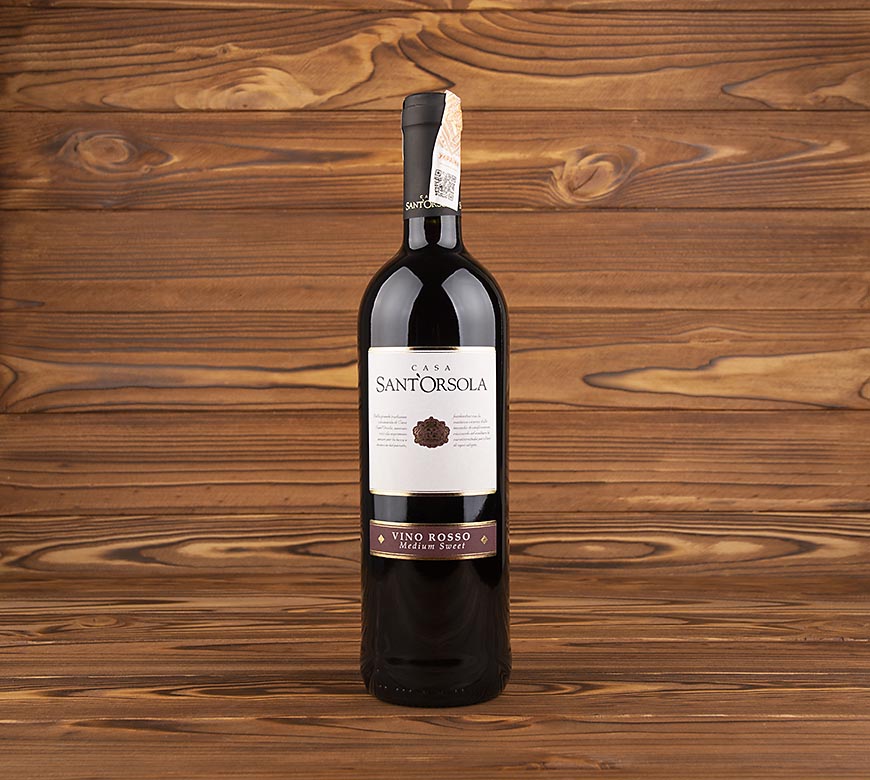Вино Rosso черв. н/солодке 11.5%, 0,75 л