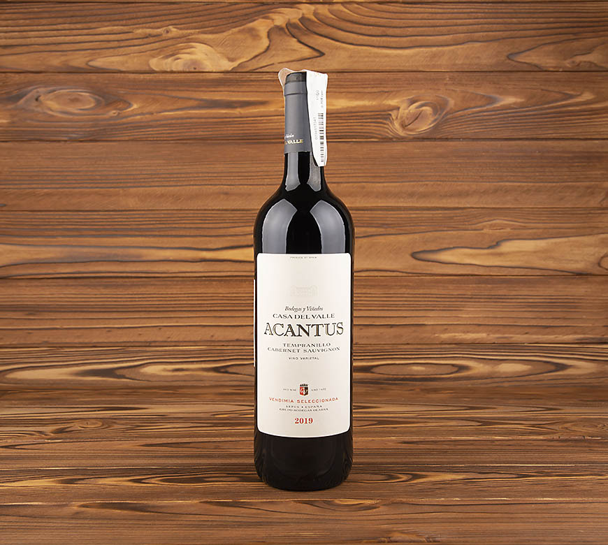 Вино Acantus червоне сухе 12.5%, 0,75 л