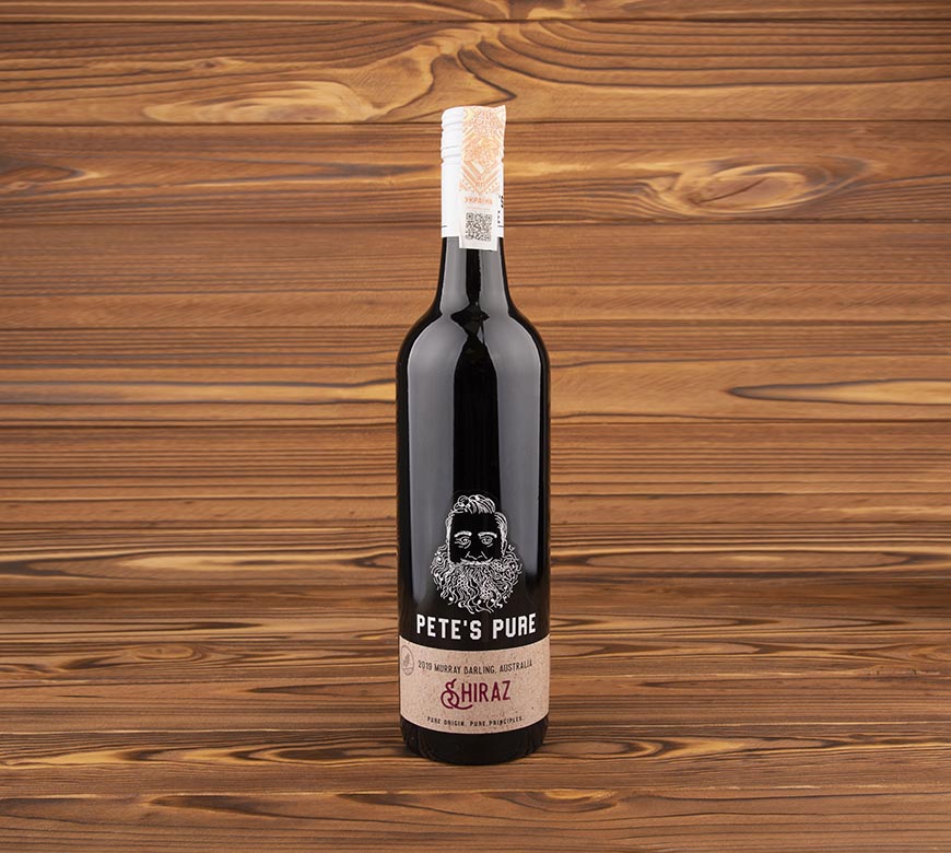 Вино Shiraz, Pete's Pure 13%, 0,75 л