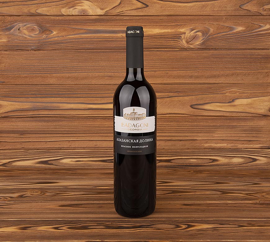 Вино Алазанская Долина 11% Badagoni, 0,75 л